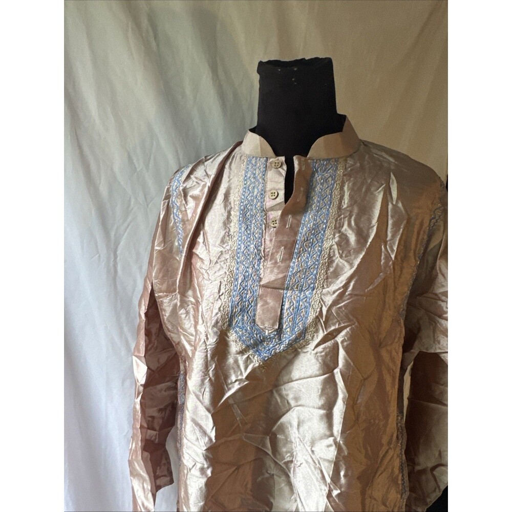 Indian Women Tunic Kurta  Kurti  Silk Satin Embroidery
